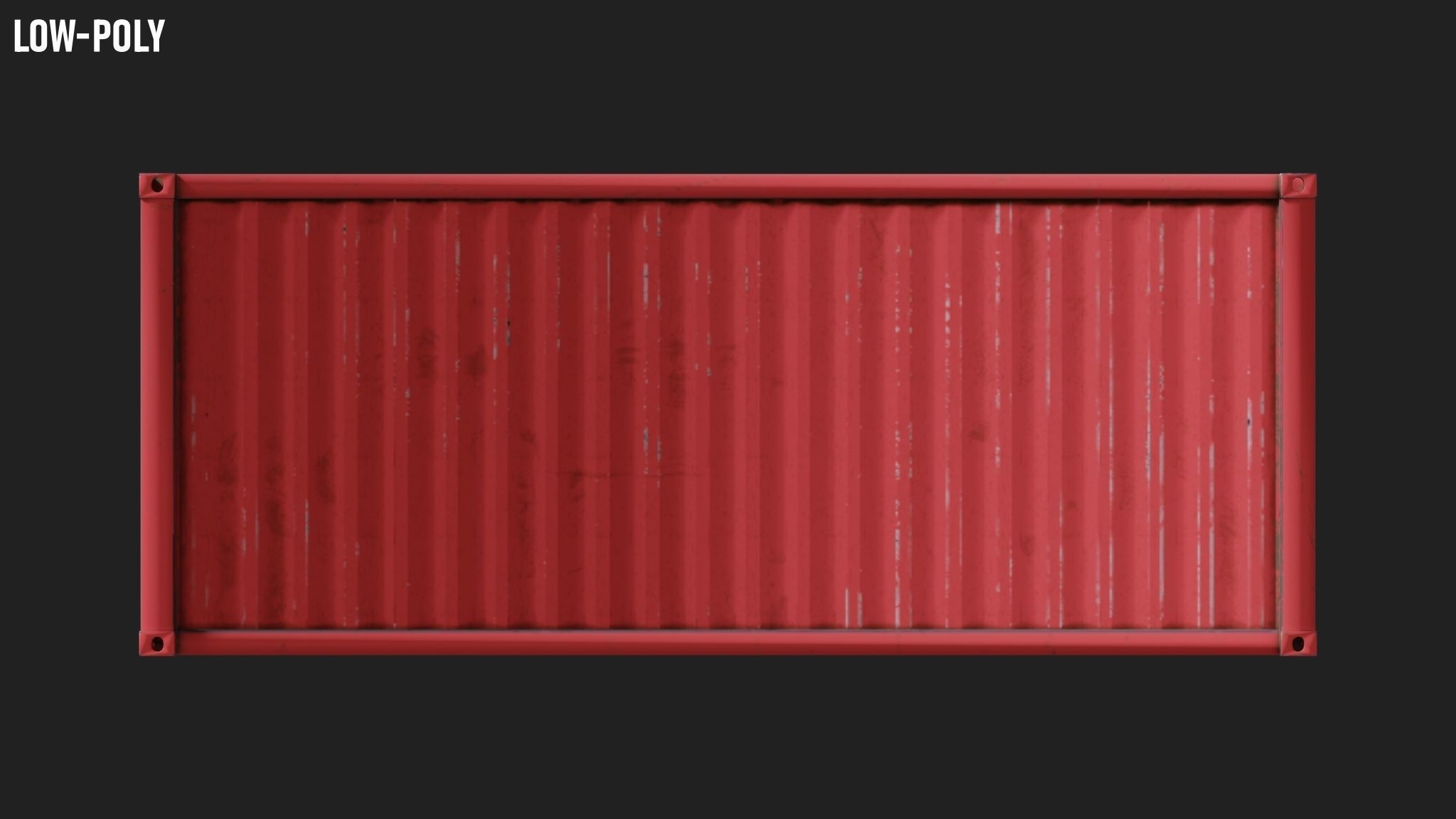 20ft Shipping Container Free low-poly 3D model_9
