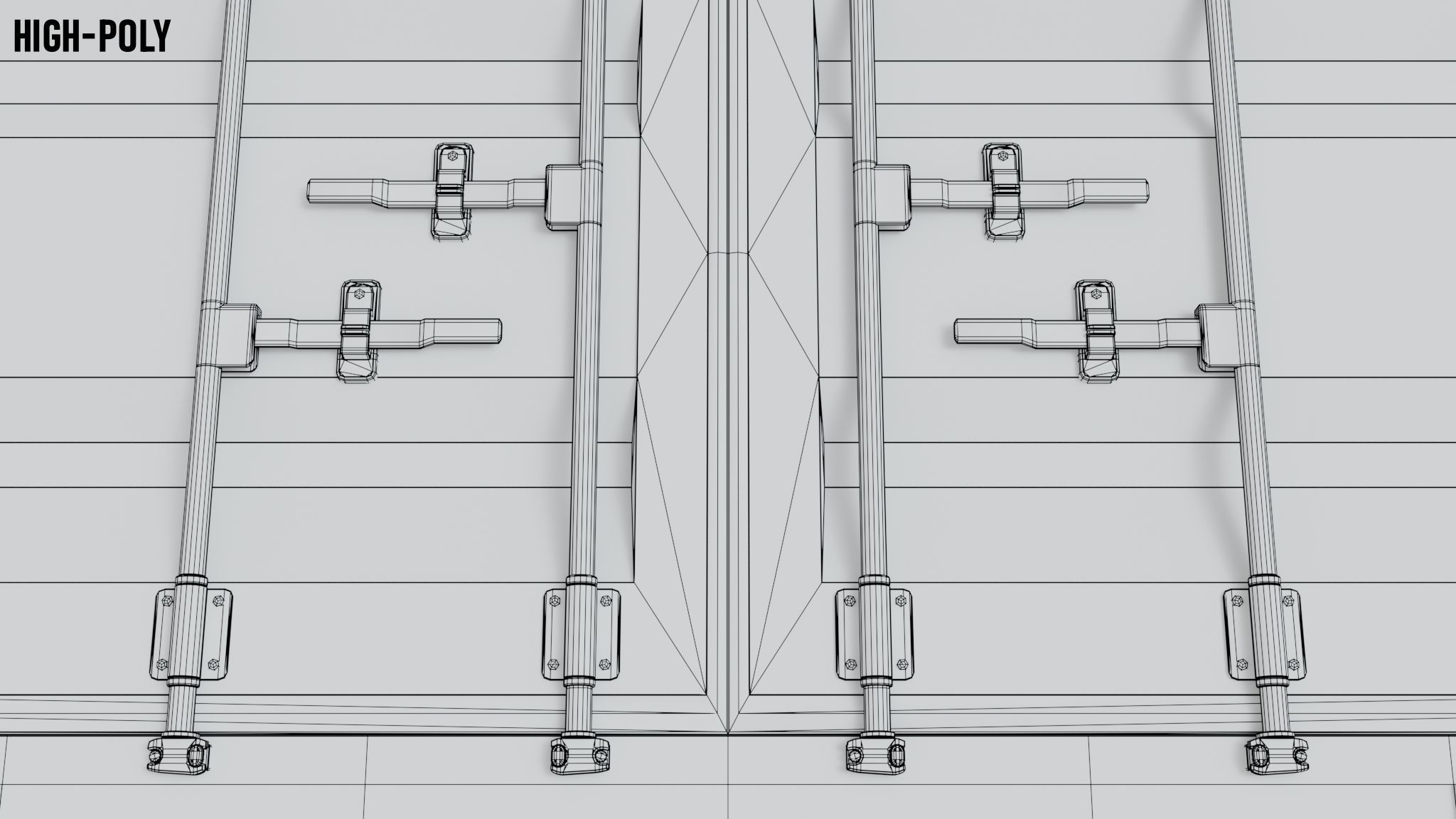 20ft Shipping Container Free low-poly 3D model_6