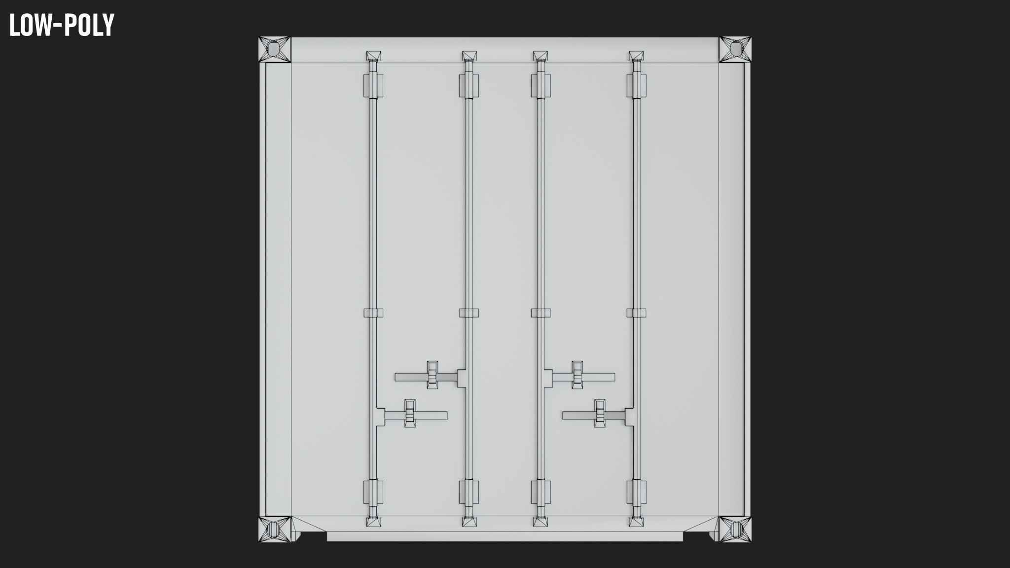 20ft Shipping Container Free low-poly 3D model_11