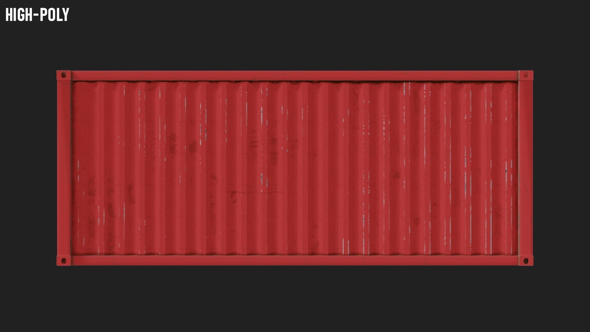 20ft Shipping Container Free low-poly 3D model_2