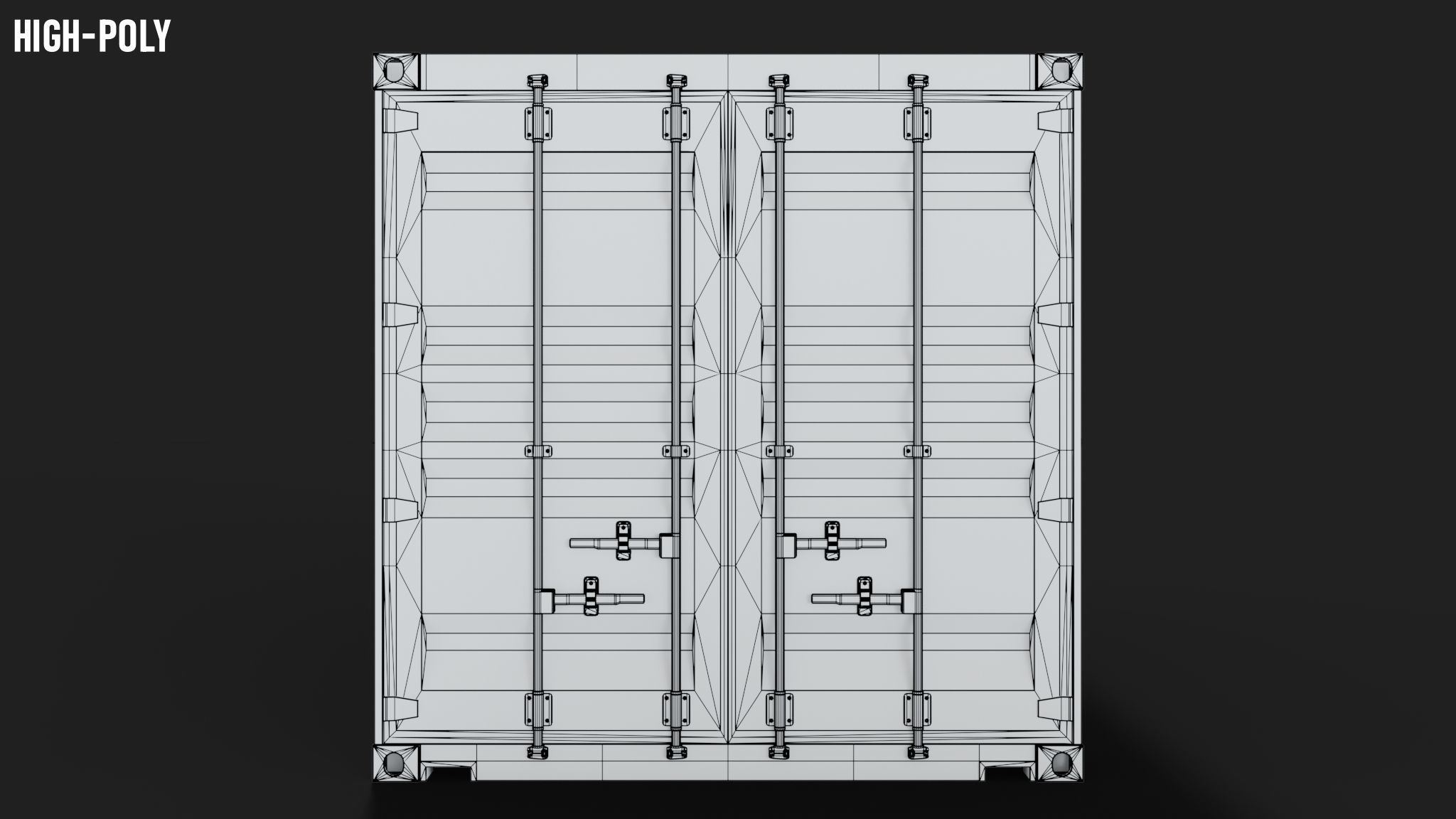20ft Shipping Container Free low-poly 3D model_4