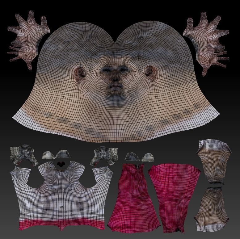 Handsome young man in A-pose 337 Low-poly 3D model_7