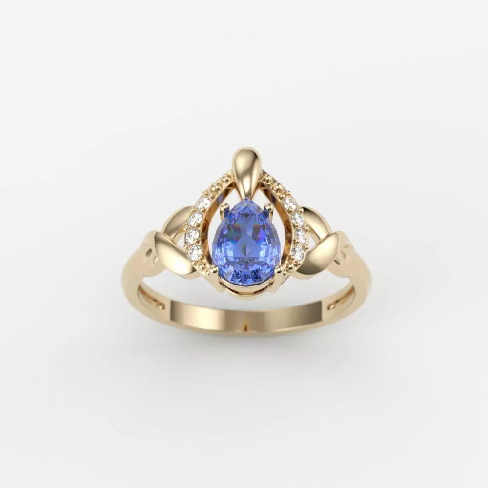 Solitaire women ring CAD 3dm stl 3D print model_0
