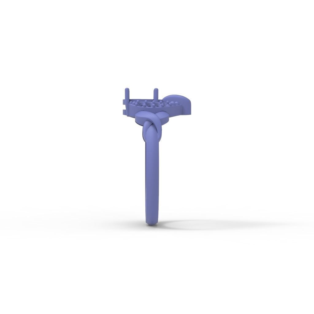 Solitaire women ring CAD 3dm stl 3D print model_28