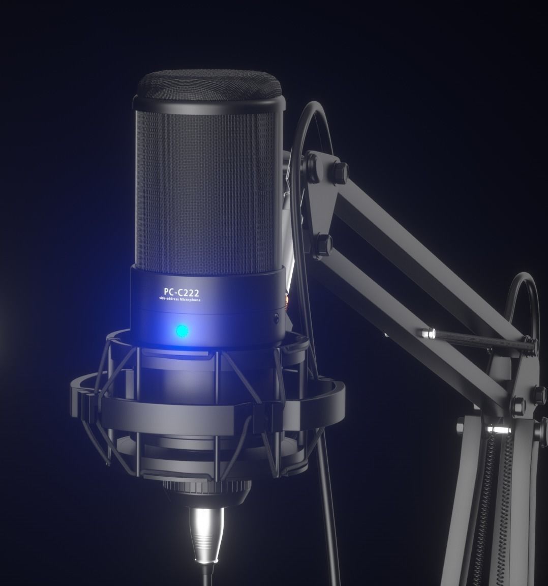 microphone Condenser microphone  Bracket 3D model_1