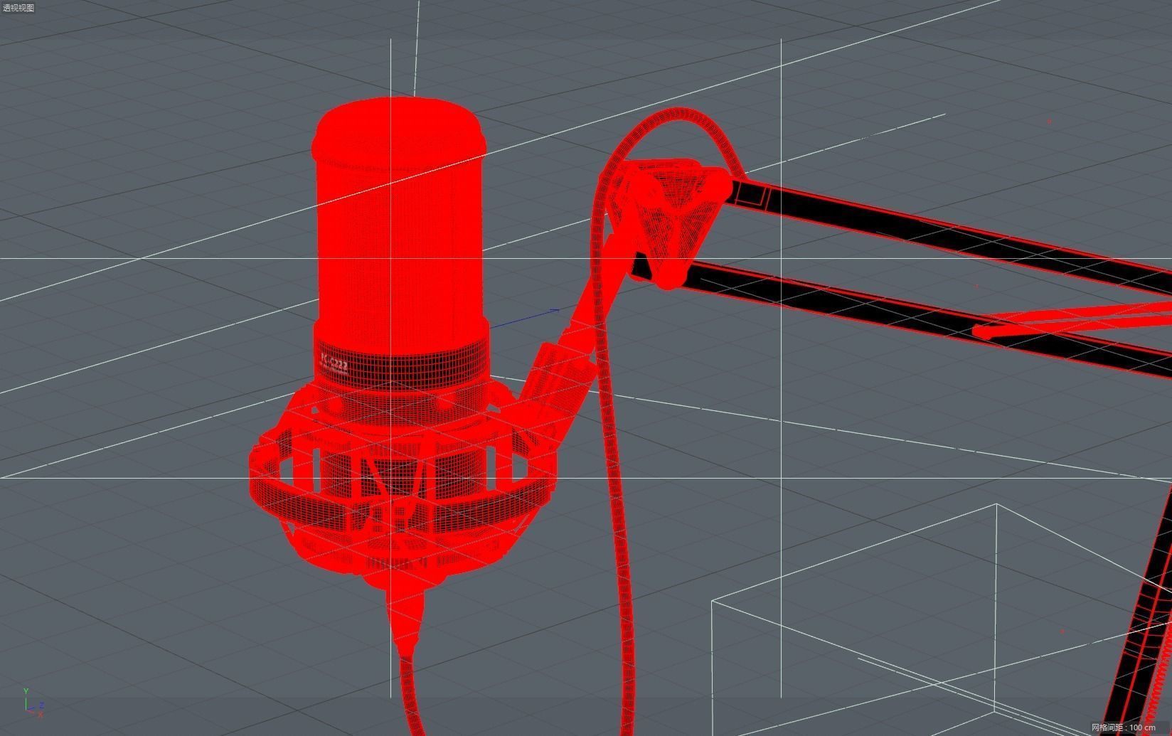 microphone Condenser microphone  Bracket 3D model_14