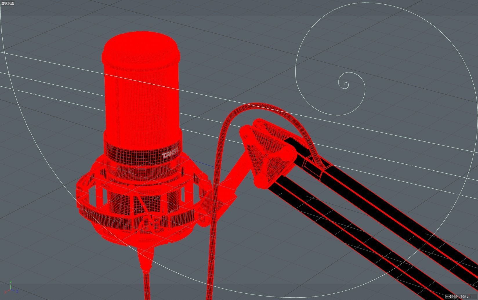 microphone Condenser microphone  Bracket 3D model_11