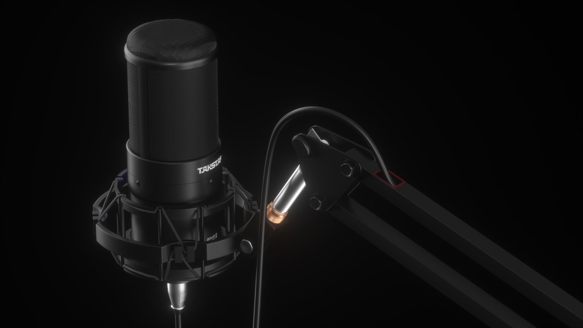 microphone Condenser microphone  Bracket 3D model_3