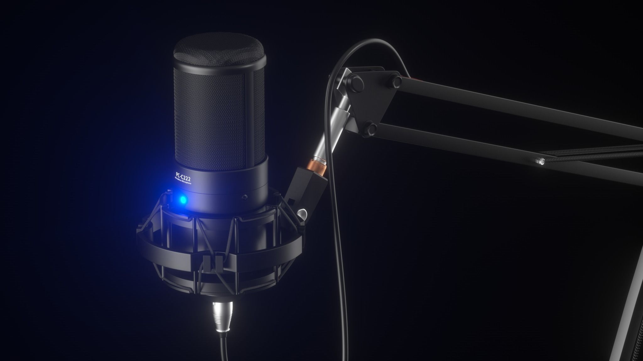 microphone Condenser microphone  Bracket 3D model_6