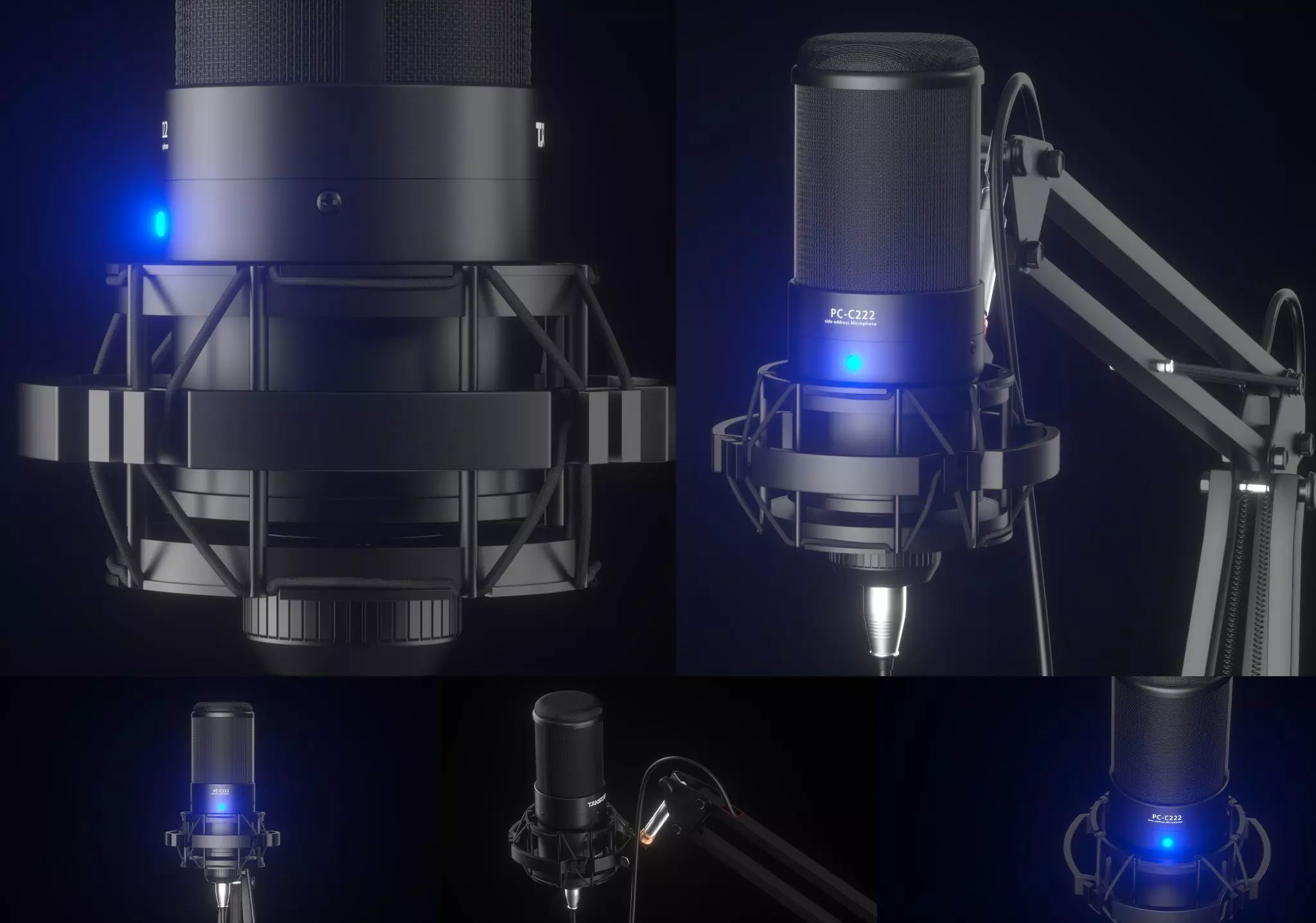 microphone Condenser microphone  Bracket 3D model_0