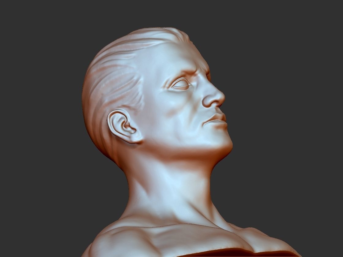Male Head 6 3D print model_5