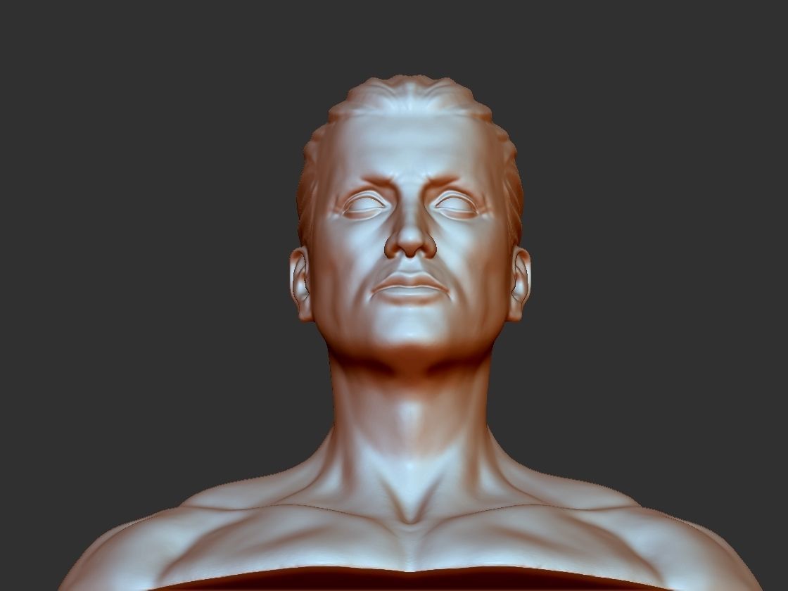 Male Head 6 3D print model_4