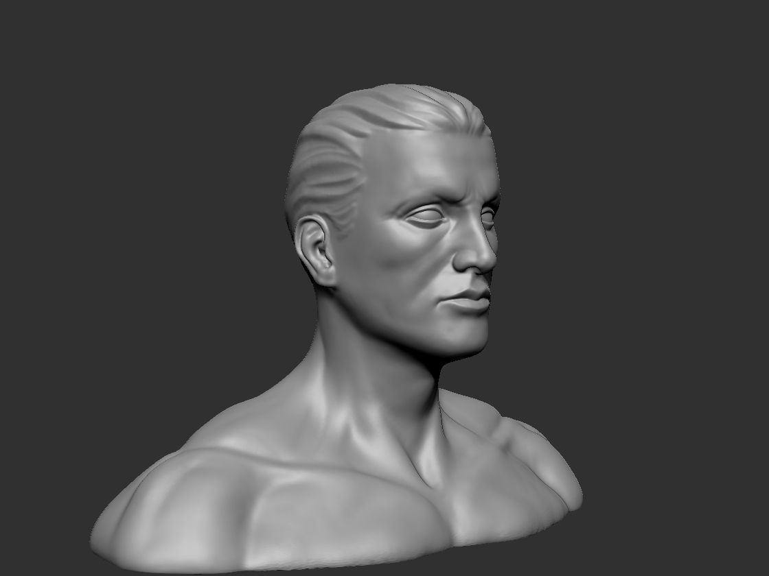 Male Head 6 3D print model_2