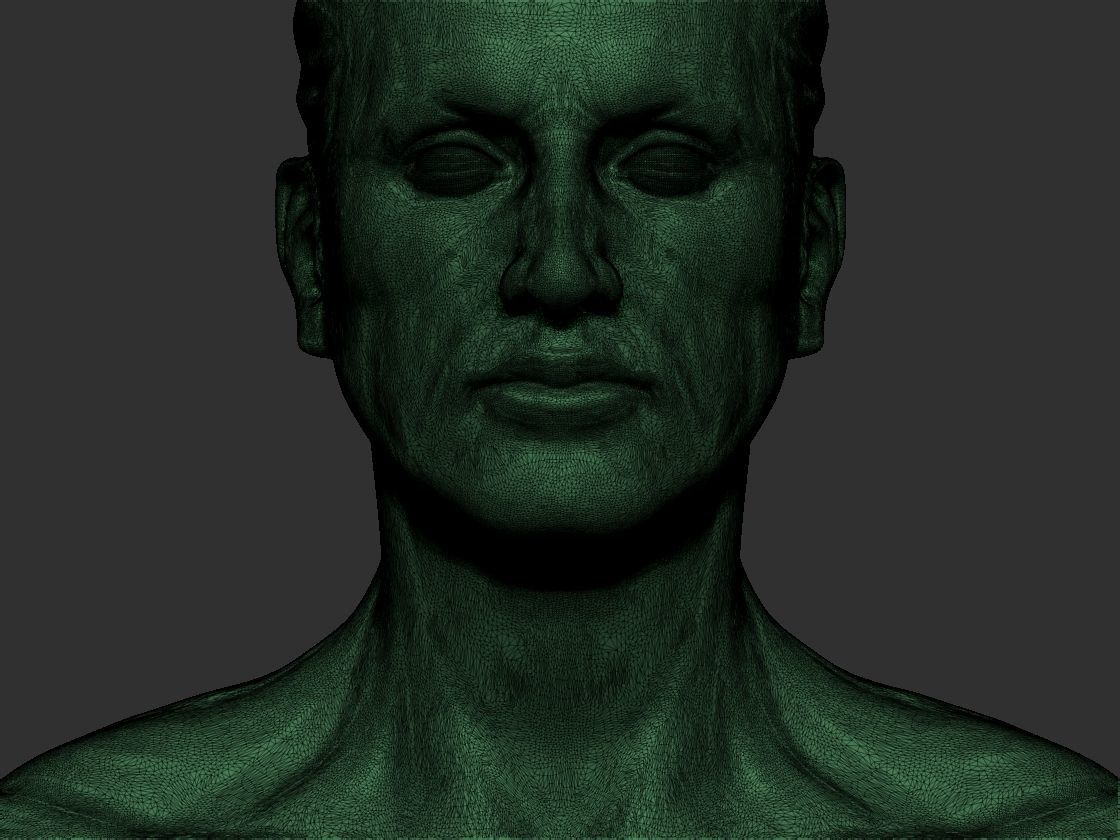 Male Head 6 3D print model_7