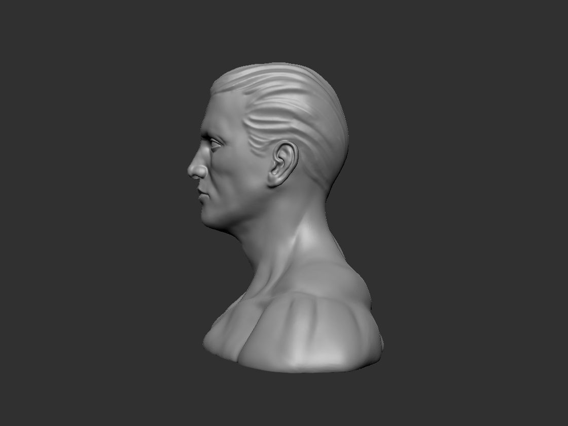 Male Head 6 3D print model_3