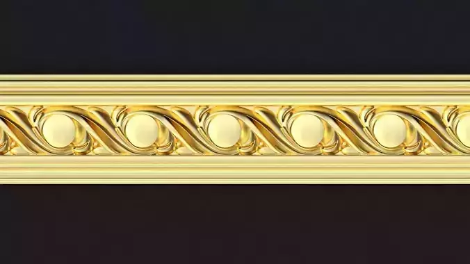 baguette gold decorative border