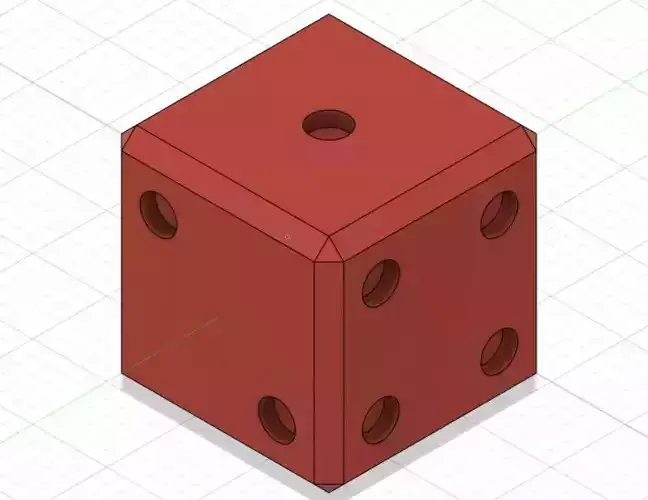 Plastic dice 3D print model