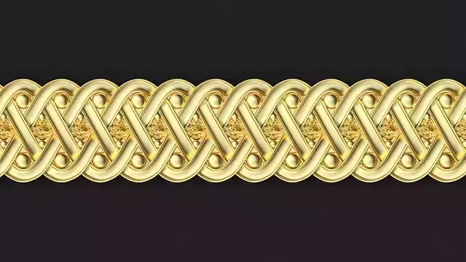 baguette gold braid