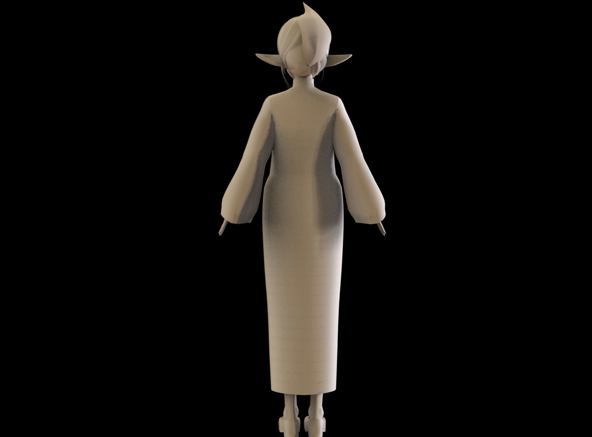 game ready Low Poly Anime Character 1 Low-poly 3D model_8