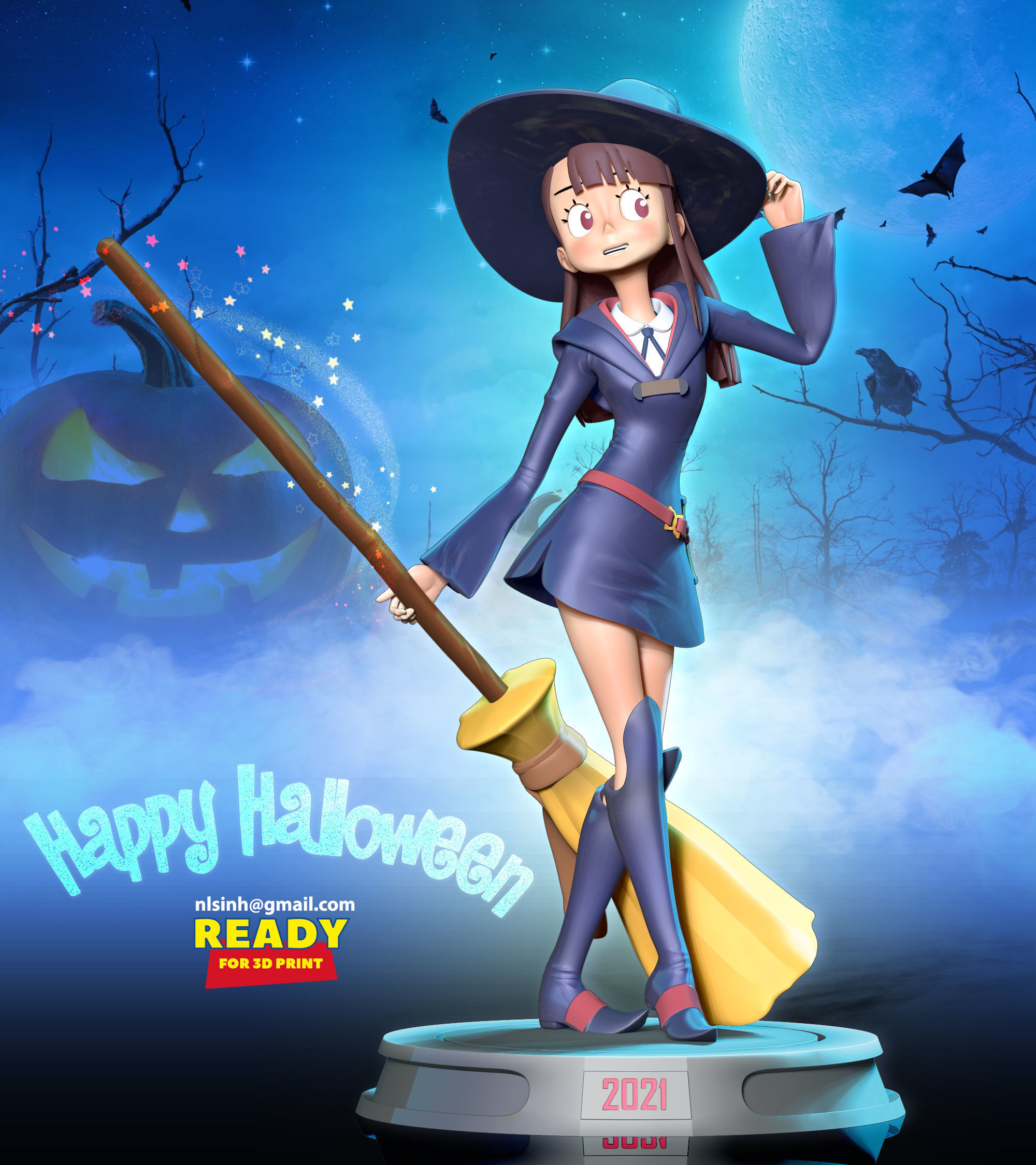 Atsuko Kagari - Akko 3D print model_5