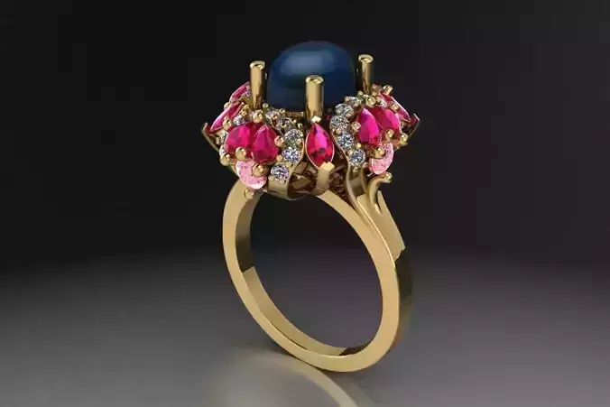 Oval Cabochon ring 517