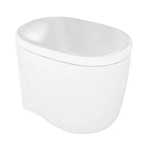 White Toilet Bowl 3D model