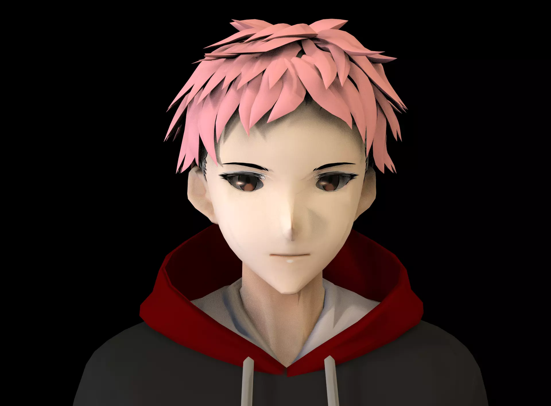 game ready Low Poly Anime Character 2 Low-poly 3D model_0
