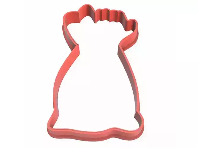 0200 A bag with presents cookie cutter  New Year