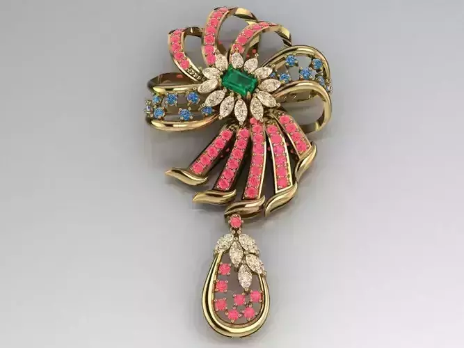 Arabic style pear pendant   518