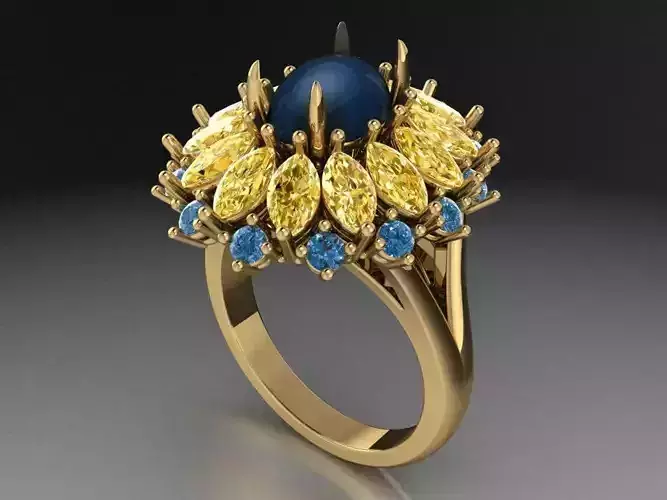 Oval Cabochon ring 519