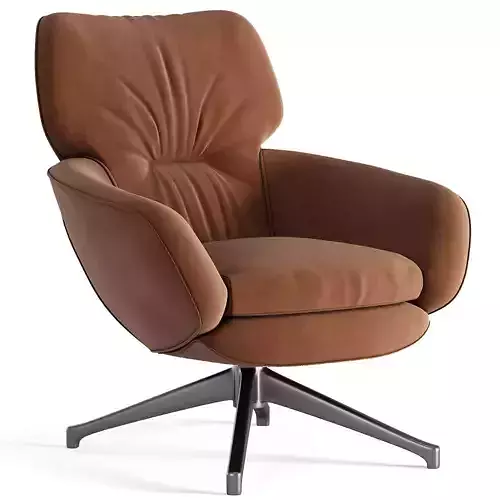 Armchair swivel chair leather