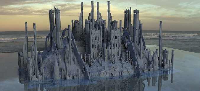 Valhalla Temple Ruins  architecture 1 3D  3D model