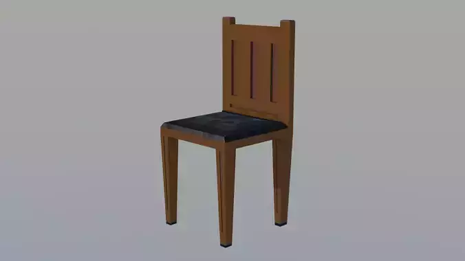 Lowpoly Wooden Chair