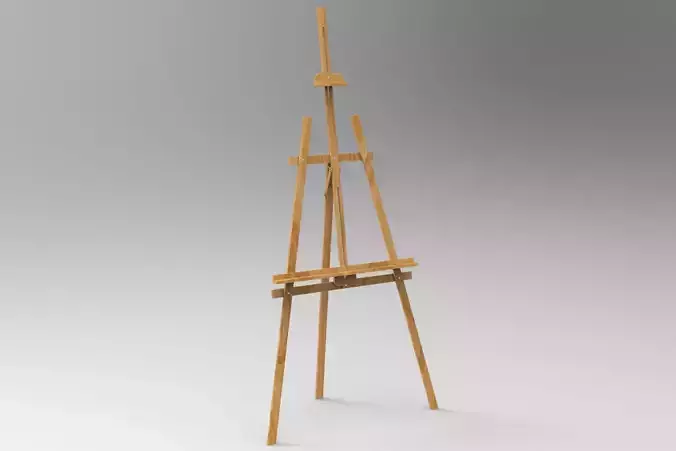 Easel 3d Model wooden