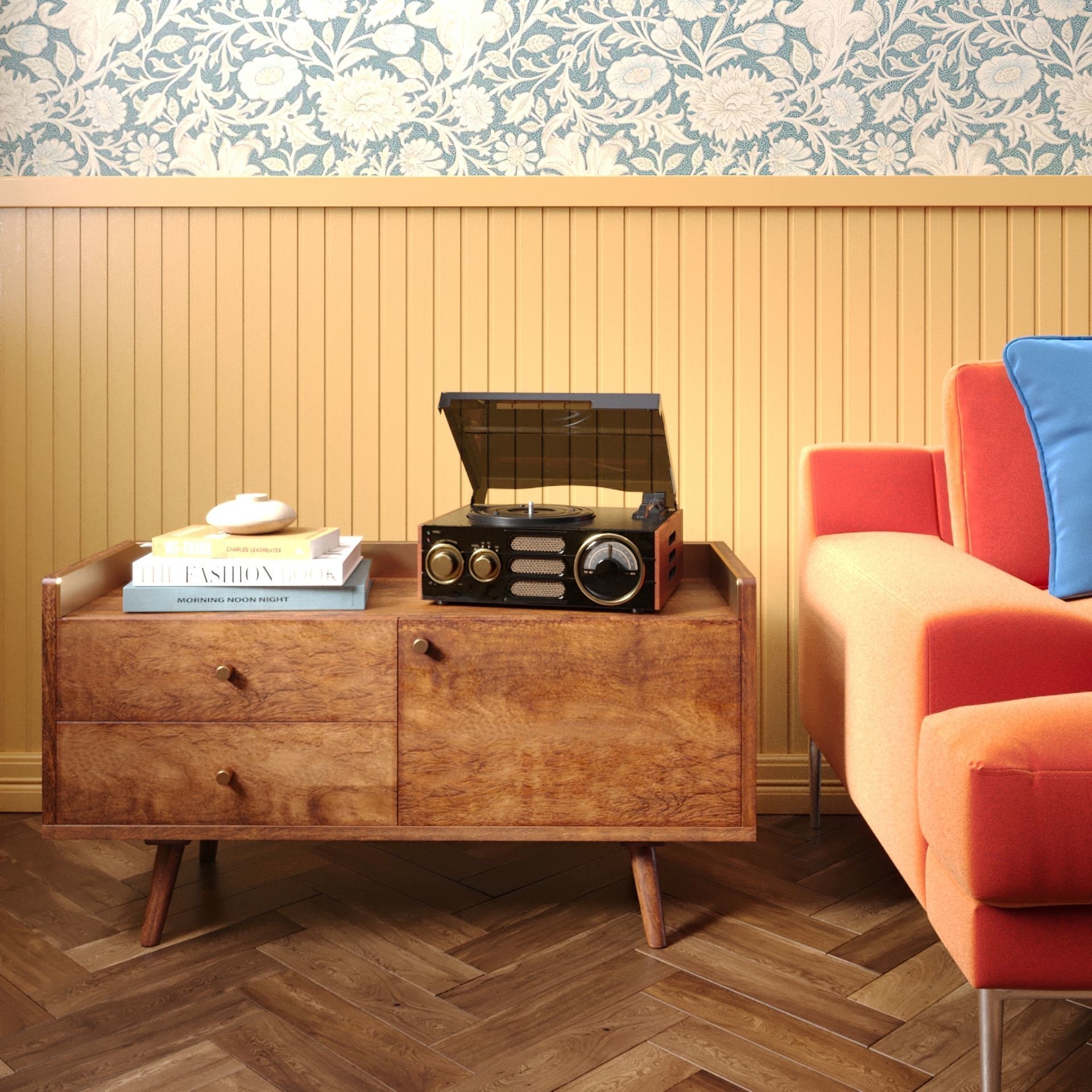 GPO Empire Record Player - Vinyl Turntable Stereo 3D model_4