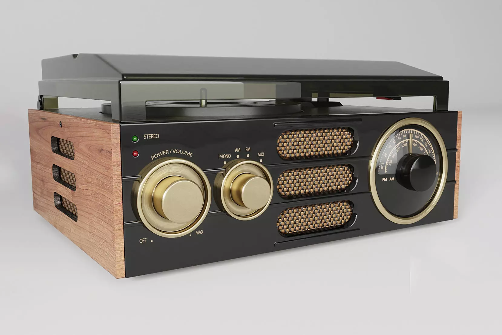 GPO Empire Record Player - Vinyl Turntable Stereo 3D model_0