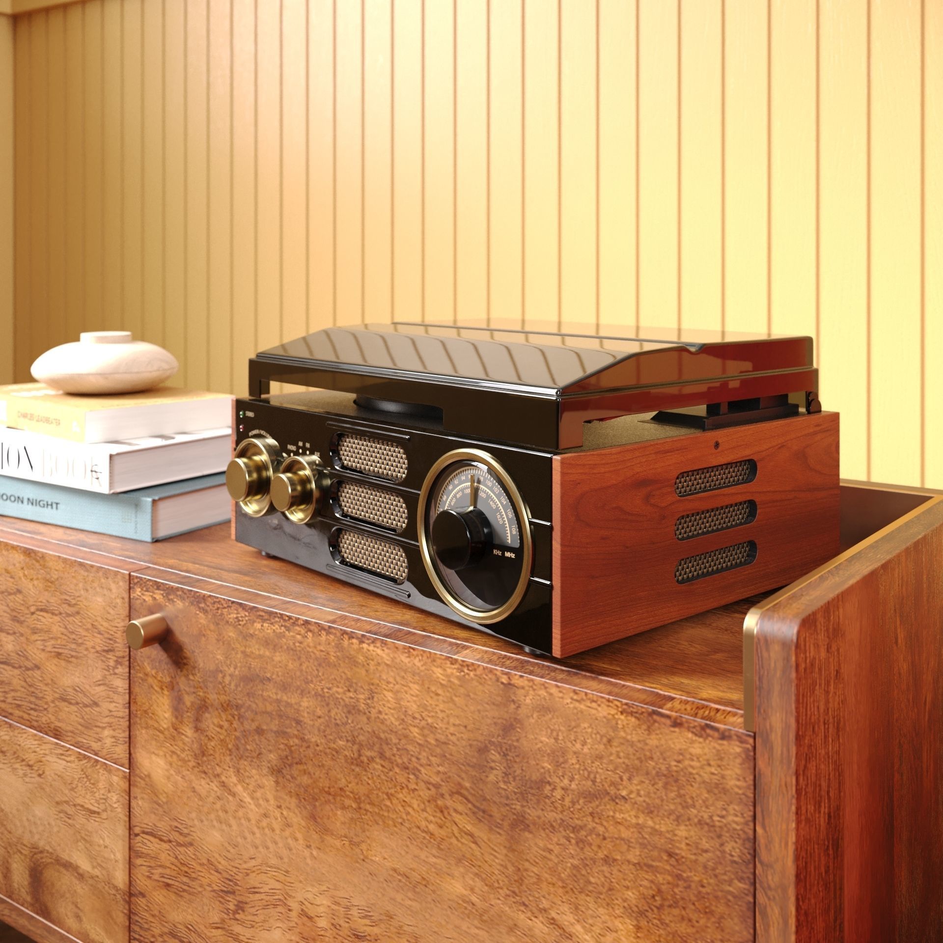 GPO Empire Record Player - Vinyl Turntable Stereo 3D model_5