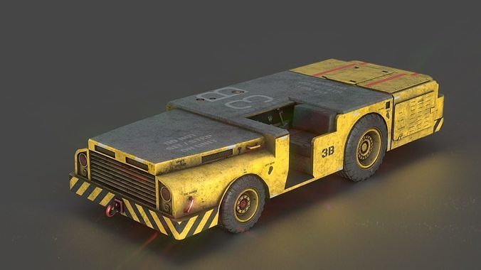 US ARMY Fight Deck Carrier Tractor Low-poly 3D model