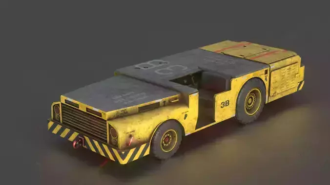 US ARMY Fight Deck Carrier Tractor Low-poly 3D model