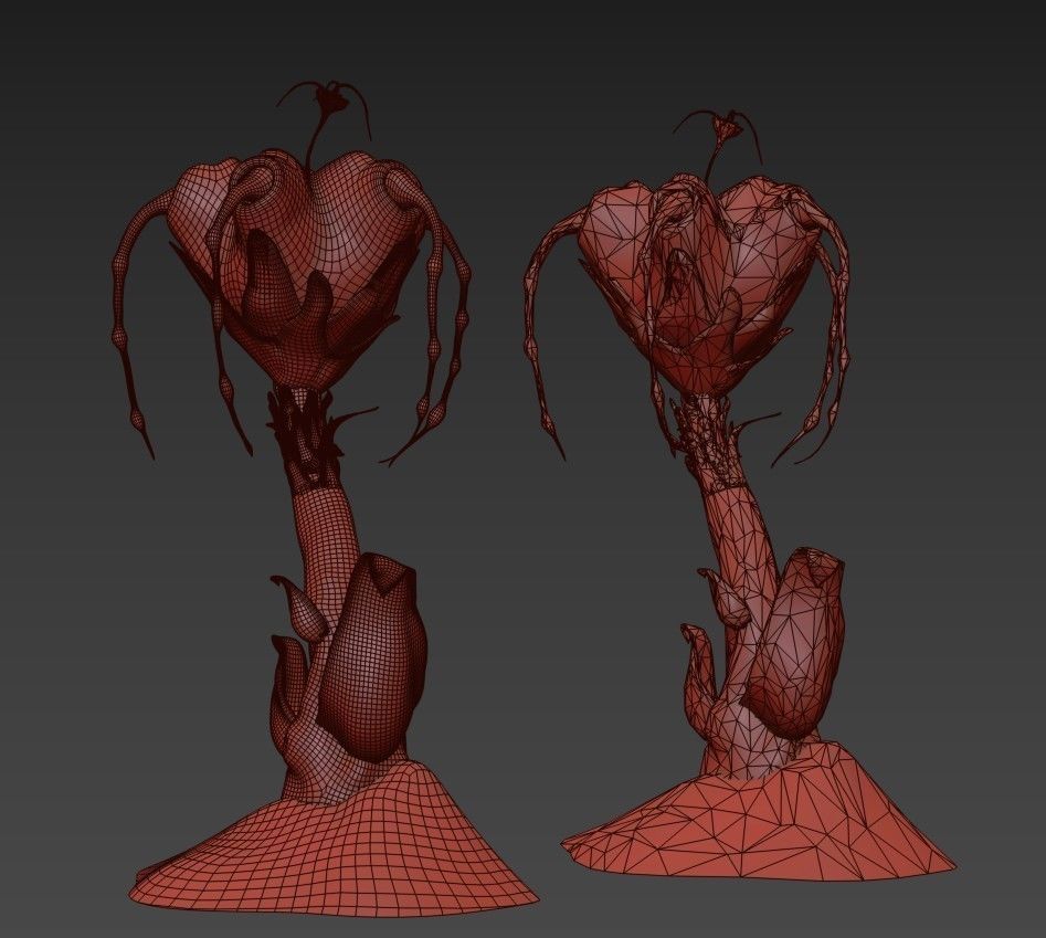 Magic Flower Low-poly 3D model_14