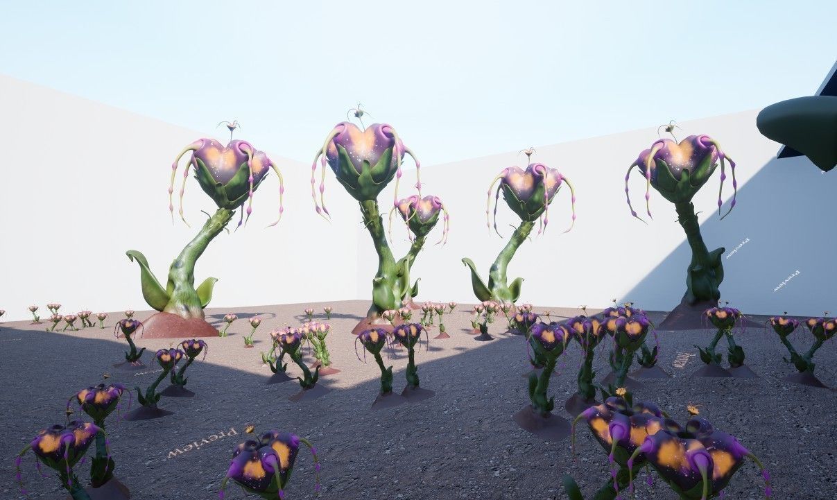 Magic Flower Low-poly 3D model_5