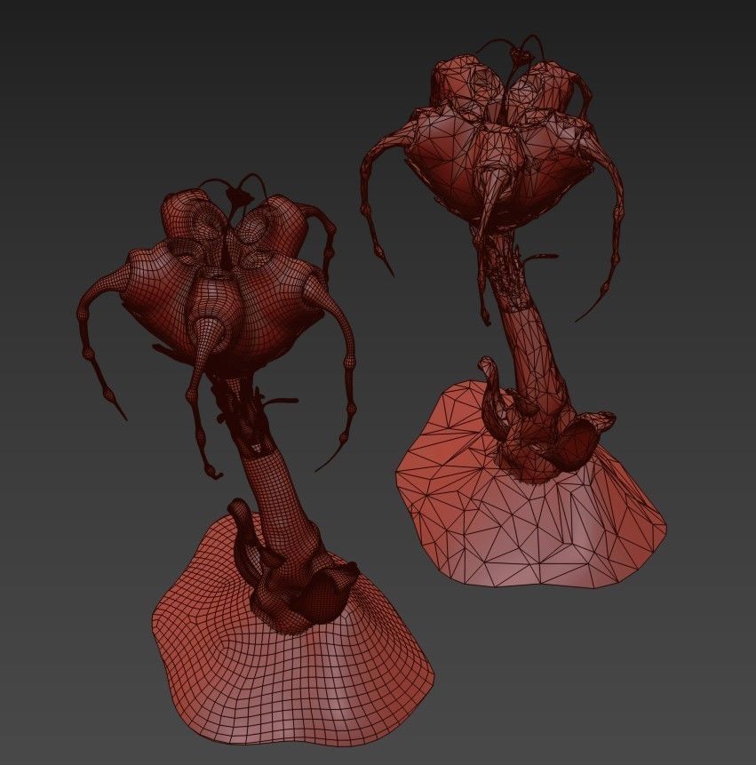 Magic Flower Low-poly 3D model_15