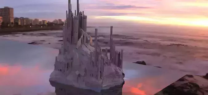 Valhalla Loki Tower ruin parts 3D 