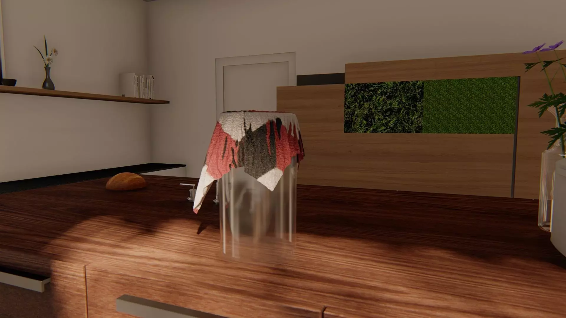 jar01 living room with vase on table 3D model_0