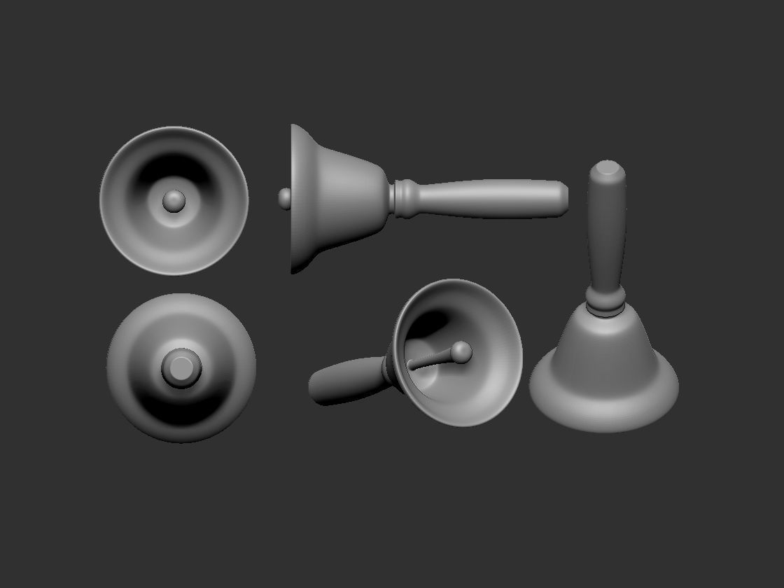 Hand Bell 3D print model_3