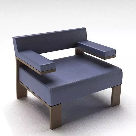 Blue Arm Chair 3D model