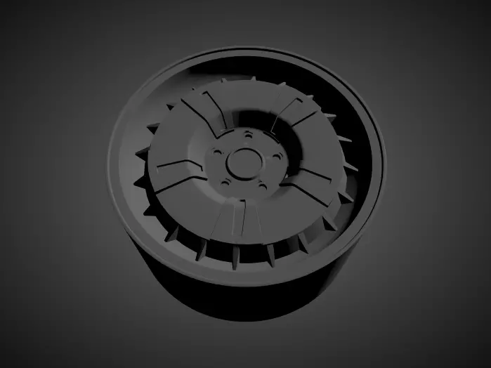 Citroen CX OEM scalable and printable rims 3D print model_0