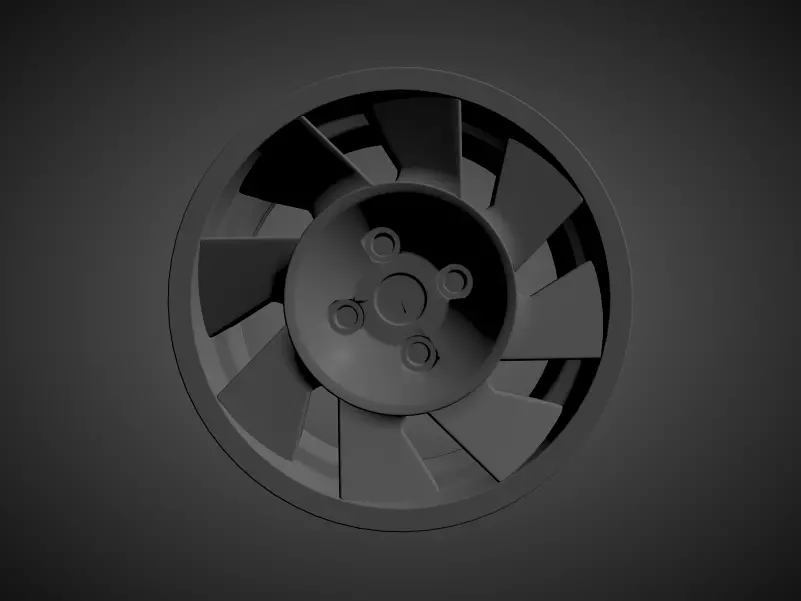 Peugeot 205 T16 Evo 2 OEM scalable and printable rims 3D print model_0