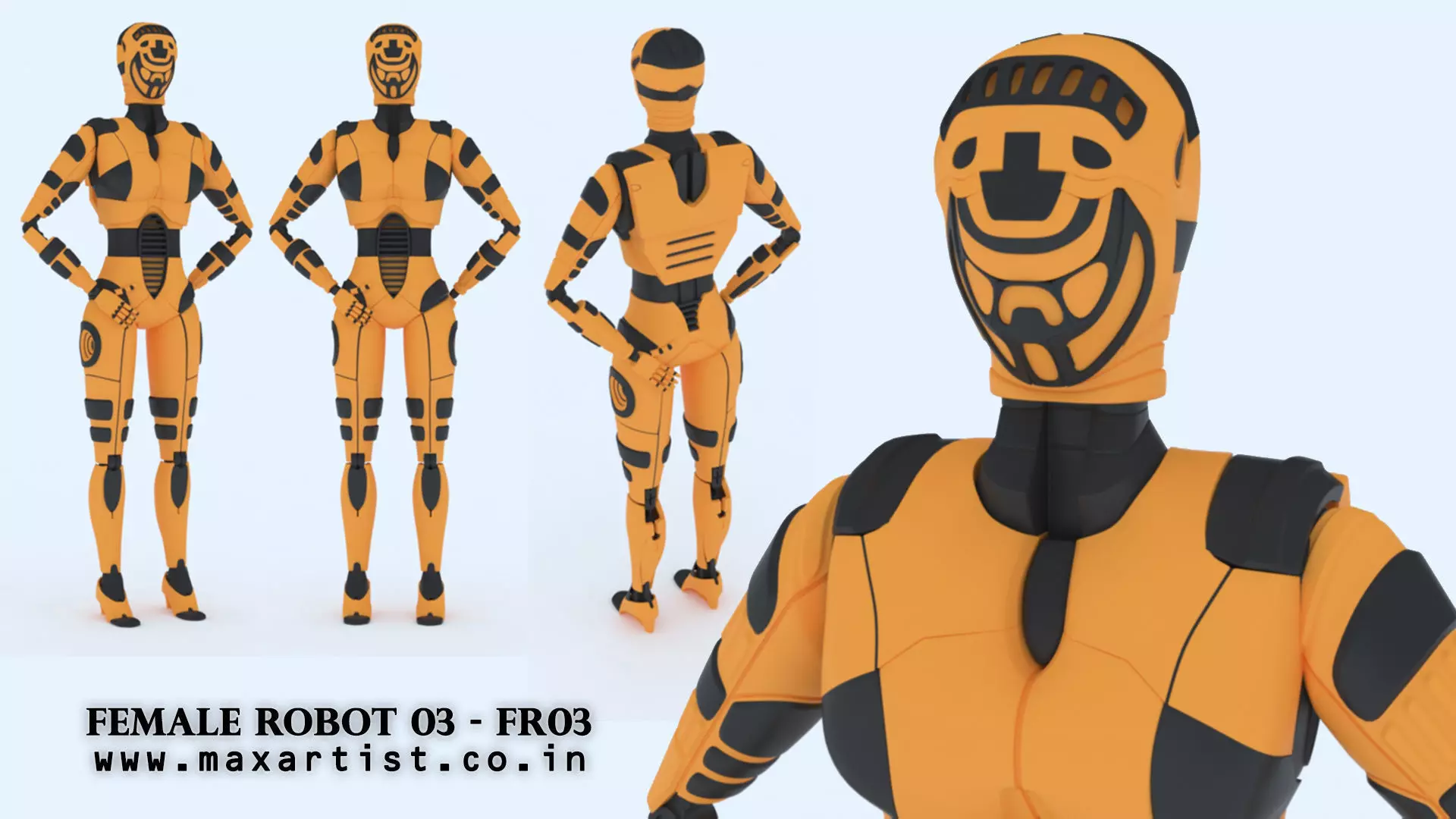 Female Robot 3 - FR03 3D print model