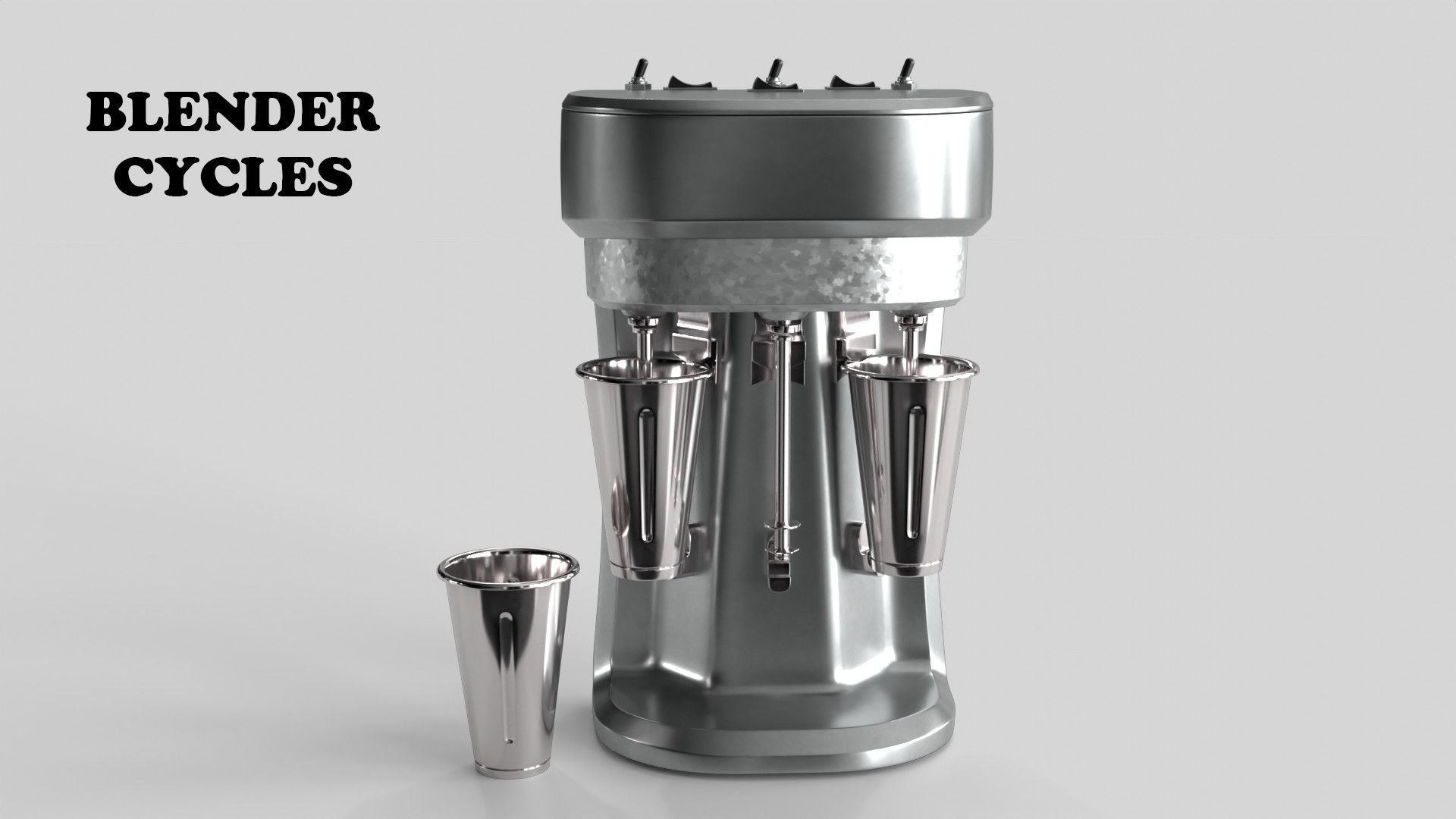 Cocktail Mixer Low-poly 3D model_12